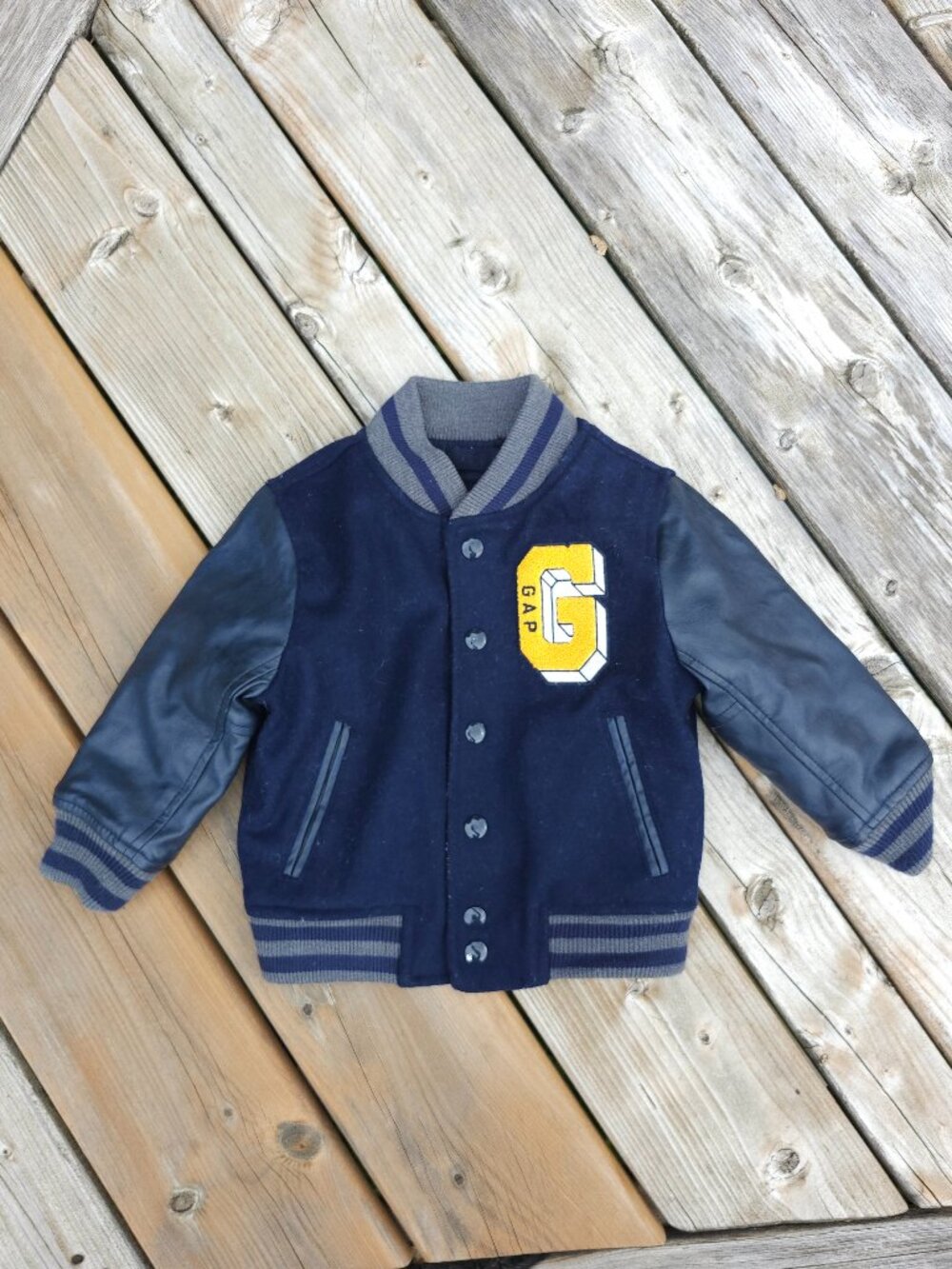 ADORABLE BABY GAP Bomber Jacket 18-24 Months Embroidered G logo